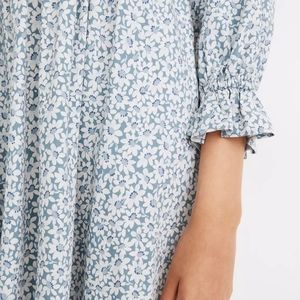Madewell Lucie Elbowsleeve Smocked Midi 